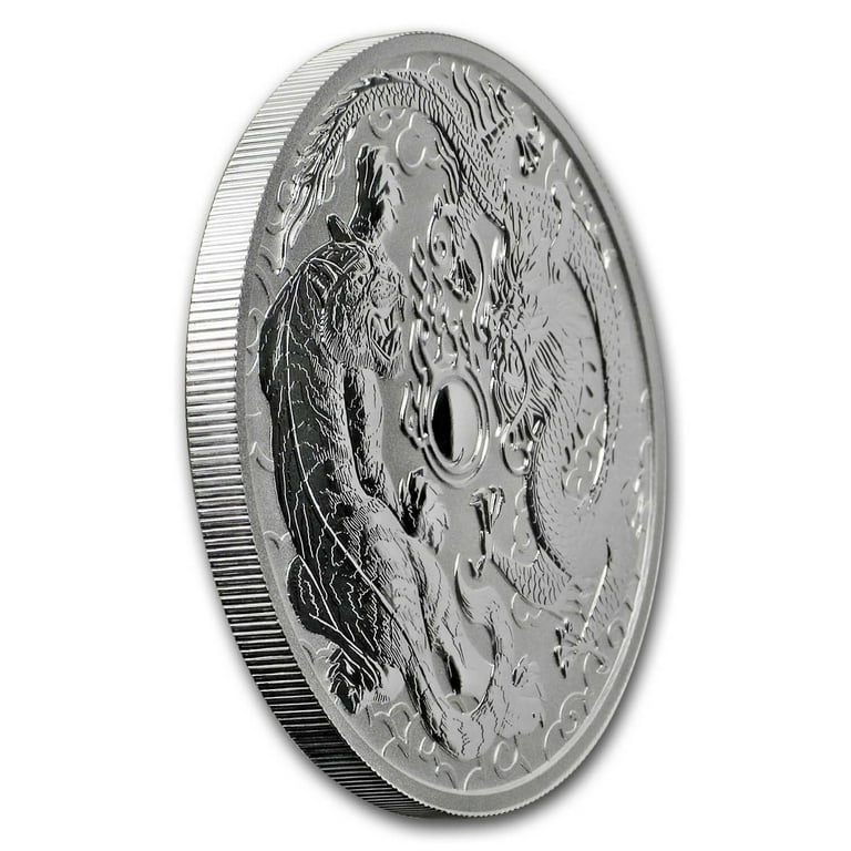 2018 Australia 1 oz Silver Dragon & Tiger BU - Walmart.com