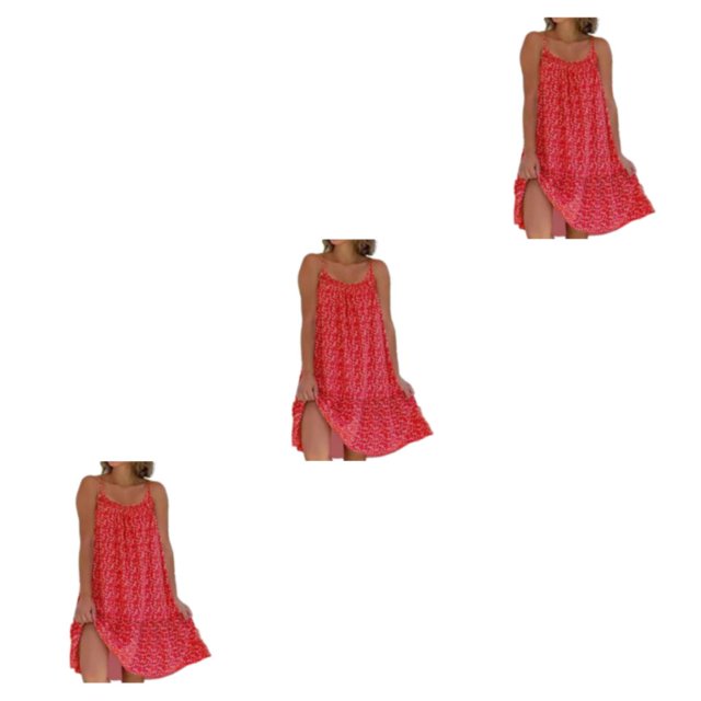 Vestido Maxi multifuncional elegante Sonducket boho verano rojo 2XL