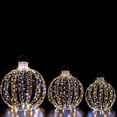 thumbnail image 4 of Northlight LED Lighted 3D Beaded Ball Ornament Outdoor Christmas Decorations - Candlelight Clear -, 4 of 10