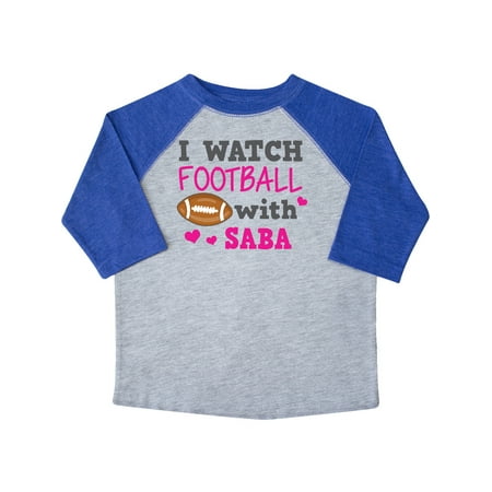 

Inktastic I Watch Football with My Saba Gift Toddler Toddler Girl T-Shirt