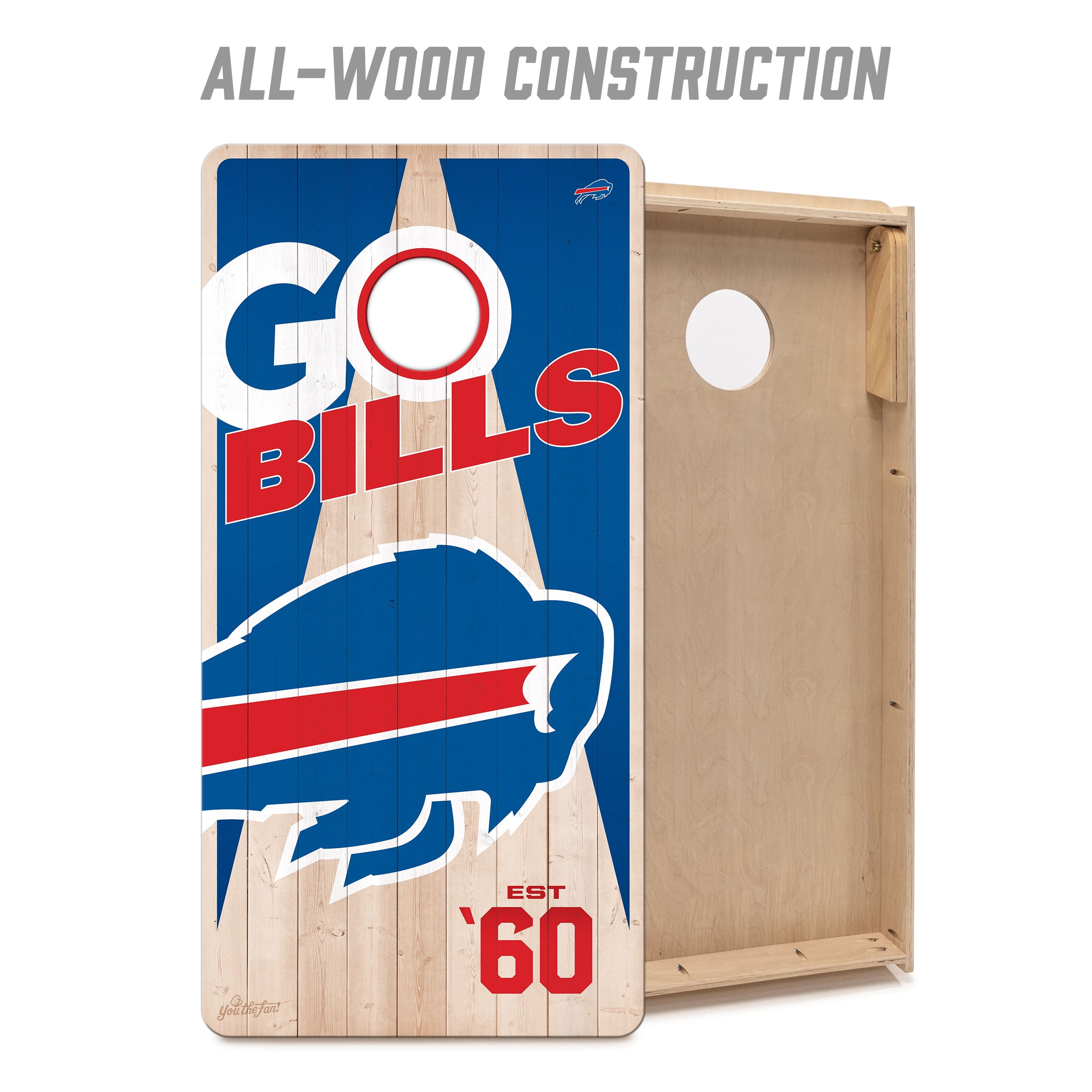 YouTheFan NFL Buffalo Bills 2' x 4' Cornhole Game No Bags
