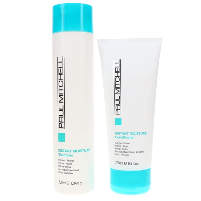 Champú de humedad instantánea Paul Mitchell 10.14 oz y tratamiento de humedad instantánea 6.8 oz Combo Pack Paul Mitchell Champú de humedad instantánea Paul Mitchell 10.14 oz y tratamiento de humedad instantánea