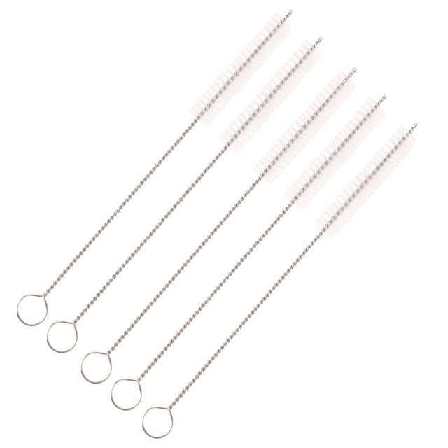 Sistema de cepillo de la l tubo de 5 pedazos, herramientas cosméticas de nylon de la limpieza de la joyería de de , plateado, 1 cm Macarena Cepillo de limpieza de paja