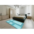 thumbnail image 5 of Ahgly Company Machine Washable Indoor Rectangle Transitional Blue Area Rugs, 5' x 7', 5 of 7