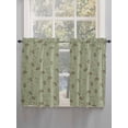 thumbnail image 5 of Sage Green Floral 2 Panel Kitchen Curtains for Windows, Vintage Spring Botanical Flowers Bathroom Privacy Curtain, Home Décor Window Treatment for Bedroom/Living Room 55"x45", 5 of 6