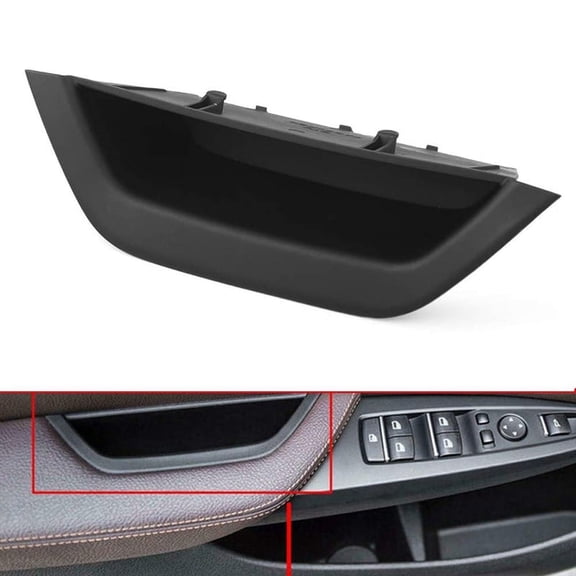 Partscollect Interior Door Handle Inside Panel Trim Inner Door Handle Compatible for BMW X3 F25 2010-2016 X4 F26 2014-2017 Replaces OE# 51417250307 (Black Left Front Side)