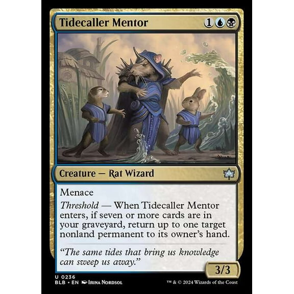 MtG Bloomburrow Uncommon Tidecaller Mentor #236