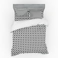 thumbnail image 2 of Ambesonne Abstract Bedding Set 3 Pcs, Polka Dots Stripes Layout, Twin, Charcoal Grey White, 2 of 3