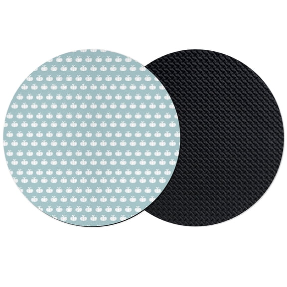 Blue Pumpkins Fall Coasters Set of 2, Absorbent Coasters for Drinks, Thanksgiving Pumpkin Pastoral Coaster for Desk Coffee Table Protection, Home Decor House Warming Gifts 4"