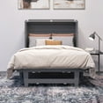thumbnail image 3 of Northfield Lit Escamotable Moderne en Bois Massif Simple TG avec Matelas, Gris, 3 of 19