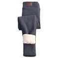 thumbnail image 3 of Leggings de invierno para mujer, pantalones térmicos elásticos para senderismo, pantalones de yoga cálidos, mallas gruesas Gris, 3 of 9