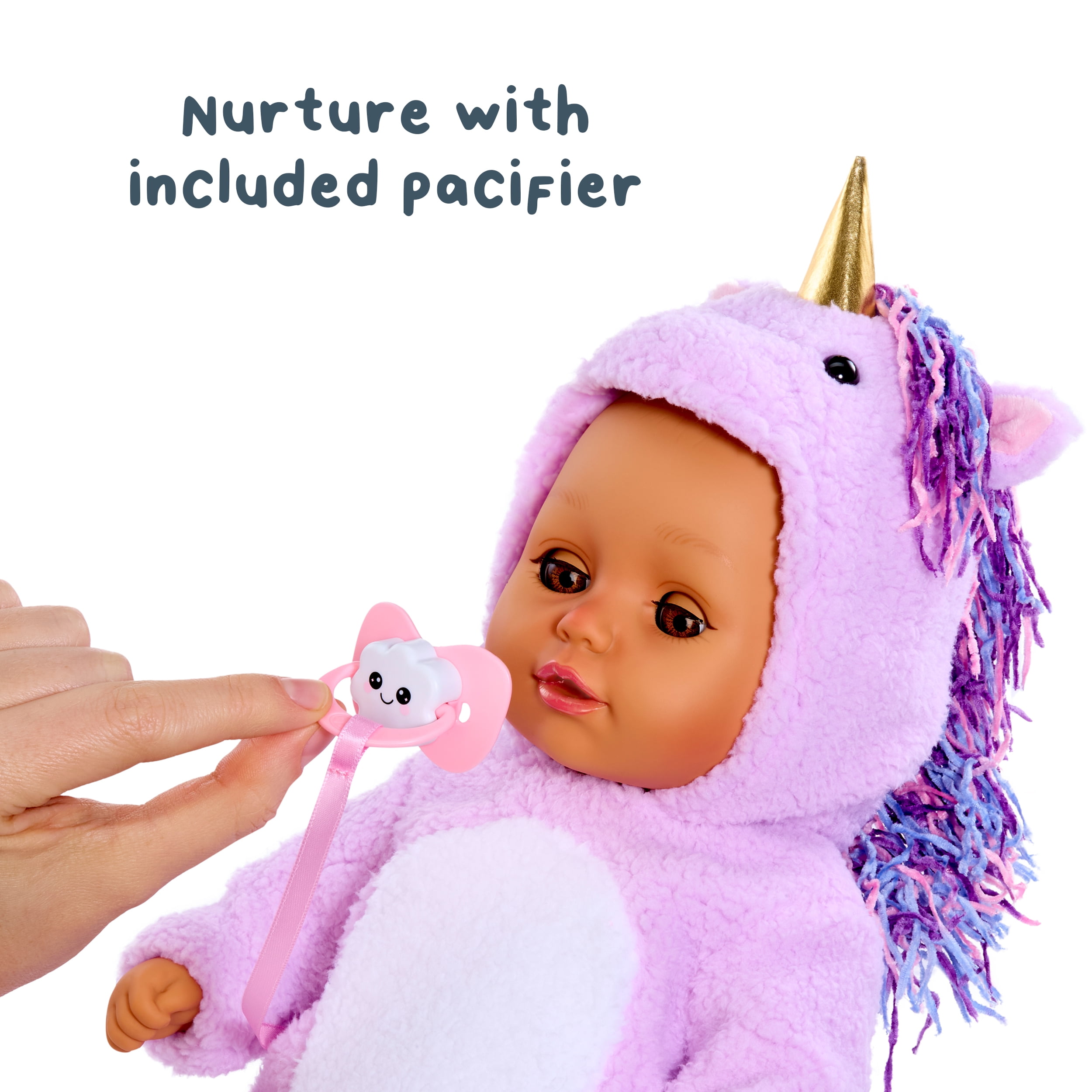 BABY born Bedtime Doll (Unicorn Outfit)- Light Brown Eyes