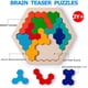 thumbnail image 4 of Rompecabezas hexagonal de madera - Juguete de rompecabezas Geometría Lógica Juego IQ Regalo educativo para todos Adepaton LN-1010, 4 of 6