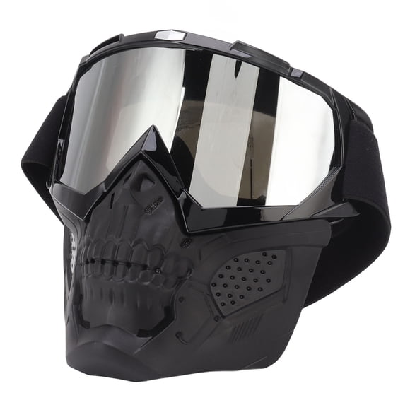 Máscara De Gafas De Calavera, Cubierta Protectora Facial Ajustable Para Motocicleta, Para Montar En Carretera Y Senderismo, Diseño Desmontable De