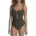 thumbnail image 2 of Skinny Dippers CLOVER Jelly Beans Lace-up One-Piece Swimsuit, US Small, 2 of 4