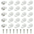 thumbnail image 1 of Uxcell Glass Retainer Clips, 60 Pcs 3.5mm Cabinet Glass Clips Mirror Holder Clips with Screws for Cabinet Doors, Transparent, 1 of 5