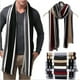 thumbnail image 2 of Bufanda de Cachemira cálida para hombre, bufanda clásica de negocios a rayas, bufanda de punto de borla larga, negro, gris, rojo, Beige, azul marino, invierno, nuevo Fivean unisex, 2 of 2