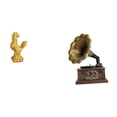 thumbnail image 1 of Figura de pollo esculpida en resina, estatua vintage, adorno coleccionable, diseño artesanal, fabricada con material resistente, ideal para decoración, 1 of 8