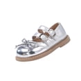 thumbnail image 3 of Bxsruta Girls' Patent Leather Mary Jane Shoes with Bow, Soft Sole Low Heel for Spring and Summer, 3 of 8