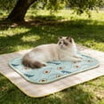 thumbnail image 6 of Summer Cooling Pet Mat 24x20 in, Breathable Ice Silk Dog Cat Pad for Crate Sofa Floor, Portable Washable Pet Bed Cushion for Hot Weather Indoor Outdoor Use, 6 of 6