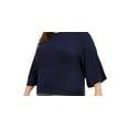 thumbnail image 2 of Ideology Women's Plus Size Side-Tie Top Navy Size 3X, 2 of 3
