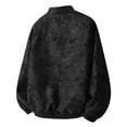 thumbnail image 5 of Mens Oversized Leather Jackets Solid Color Vintage Zipper Long Sleeve Lapel Neck Outerwear Coat, 5 of 5