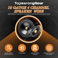 thumbnail image 4 of Cable de altavoz TOPSTRONGGEAR de 20 pies, 9 conductores, 16 AWG, 4 canales, 4 of 7