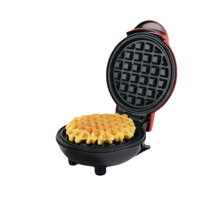 Rise by Dash Mini Square Waffle Maker for Individual Waffles, Hash Browns,  Keto Chaffles, Non-Stick, 4 inch, Red 