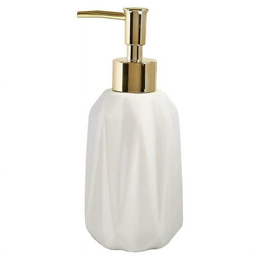 2024 TOP! Ceramic Soap Dispenser 10 Oz Hand with Pump Refillable Liquid Dish and Lotion for Bathroom (White)