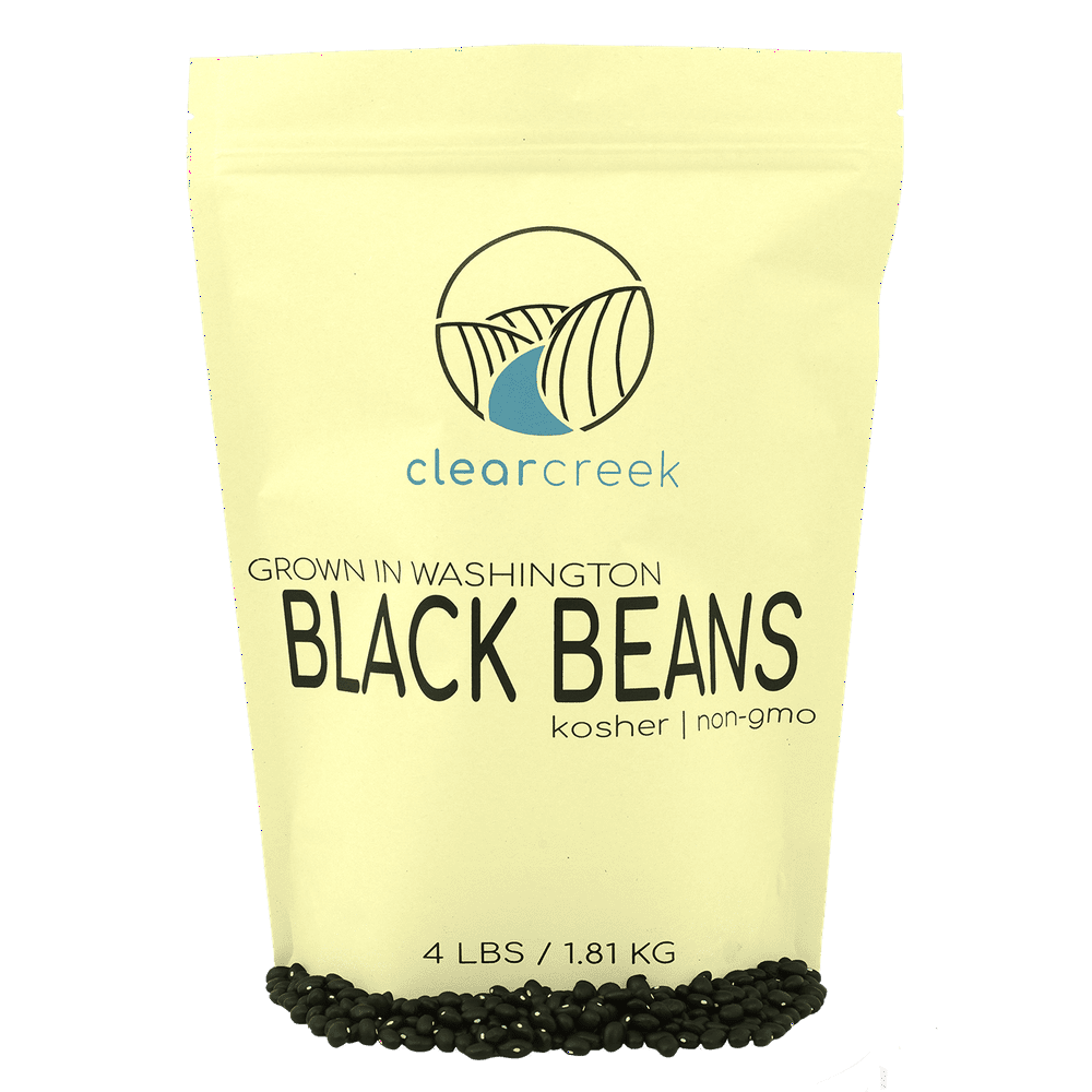 Black Beans • Dried • 4 lb Kraft Bag • NonGMO • Clear Creek Walmart