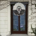 thumbnail image 3 of AKEGAMN Couronne de Porte Couronne Maison Décoration Suspendue d'Halloween Décor au design Effrayant, Couronne d'Halloween avec, roses Rouges, Tissu Effrayant, Vignes, Convient Très Bien pour Habiller la Maison à l'Halloween,, 3 of 9