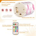thumbnail image 5 of Yayeee Flameless Candles with Remote Flickering Battery Operated Multi Color Changing, Geometric Love, 5 of 7