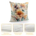 thumbnail image 4 of Pratyus Flowers Leaves Square Pillow Cover Case for Cushions Sofa Bed Outdoor Decoration High-Quality Pillowcase 1PC 24x24in, 4 of 5