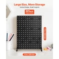 thumbnail image 2 of 17x13 Inch Pegboard Display Stand with 15 Hooks Thickened Cold Rolled Steel Panel for Grocery Retail Store Jewelry Shop Black, 2 of 6