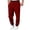 Wine_007, variant on Men's Sweatpants Fashion Elastic Waist Drawstring Cuffed Sweatpants Baggy Lounge Casual Sweatpants for Outdoor Sports with Pockets Royal Blue S