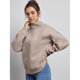 thumbnail image 4 of Women Long Sleeve Oversized Sweatshirt Casual Turtleneck Loose Fit Pollover Hoodies Tops Fall Clothes Ribbed Hem Hoodie light grey XL, 4 of 4