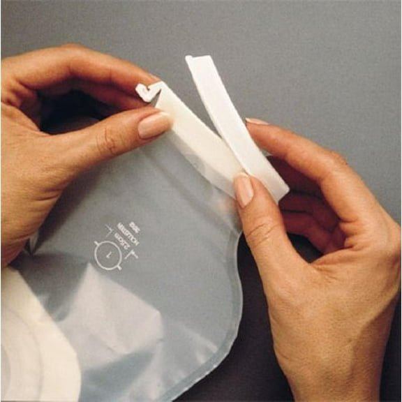 Hollister Drainable Pouch Clamp, Beige, 20 Count