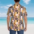 thumbnail image 4 of Sikiie Cat Paw (2) Print Men's Hawaiian Shirt, Summer Beach Button Pocket Short Sleeve T-Shirt,Large, 4 of 7