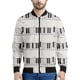 thumbnail image 4 of Nueva moda primavera otoño ropa de diseñador para hombre cuello alto patrón de piano estampado en blanco y negro chaquetas de hombre chaqueta de vuelo, 4 of 4