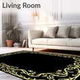 thumbnail image 2 of ODIKA 5'x7' Machine Washable Non-Slip Area Rug, Abstract Damask with Scrollwork Details High Traffic Rug, Black, 462823, 2 of 7