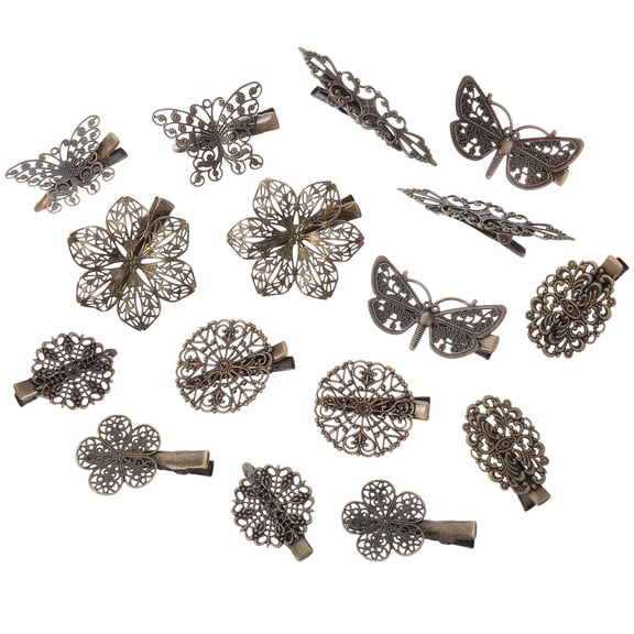 Raindrops  16 Pcs Small Vintage Hairpin Clips for Daily Wear Pretty Accessories