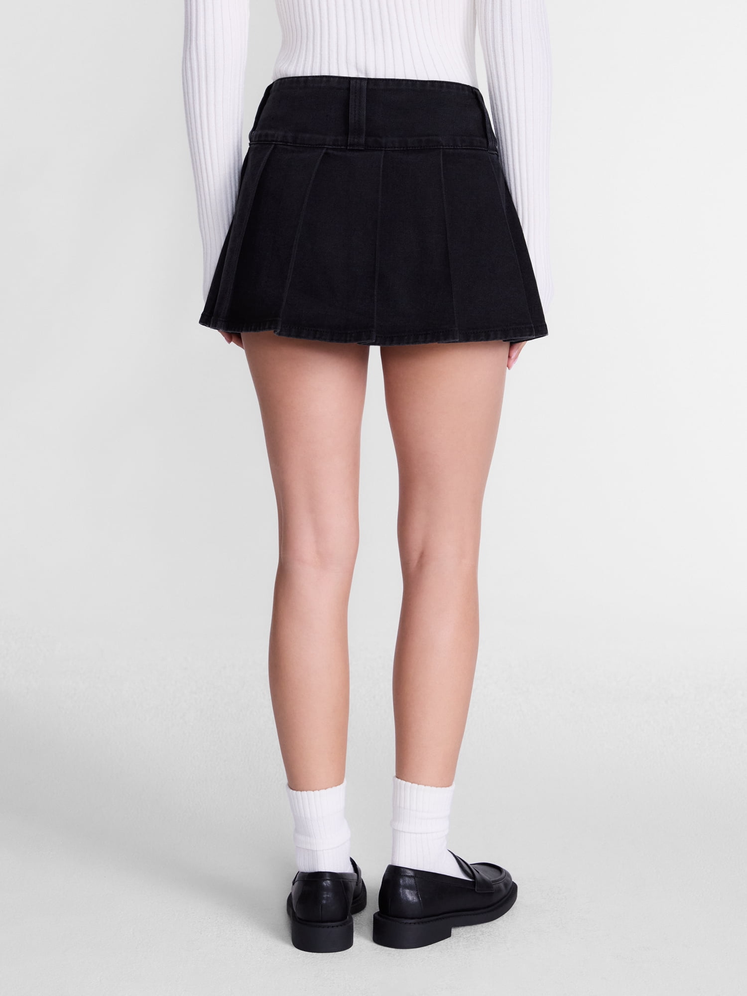 Madden NYC Women’s Micro Denim Pleated Skort, Sizes XXS-XXL