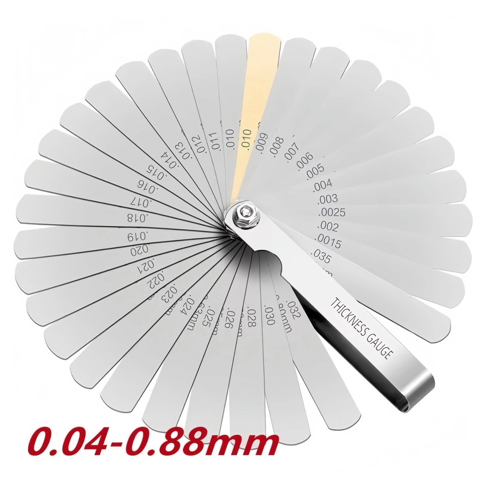 32 Piece Stainless Steel Universal Metric Thickness Gauge Set Tappet Valve Gap Gauge Tool Instruments Apparatuses ,Corrosion-Resistant