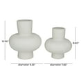 thumbnail image 3 of CosmoLiving by Cosmopolitan 9", 11"H Gourd Style White Ceramic Vase, Set of 2, 3 of 7