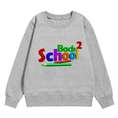 

Back To School Season Girls Sweatshirt Winter Fashion Long Sleeve Warm Comfortable Top Cartoon Pattern Daily Casual Style Girls Zip up Sweater Baby Boy Hoodies 12-18 Months Zip Girls Graphic