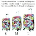 thumbnail image 4 of Freeshipping 18-24 Inch Suitcase Protective Cover Elastic Luggage Protector Cartoon Heart Bear Printed Trolley Dust Cover dark purple M, 4 of 5