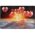 thumbnail image 4 of SKYSONIC Sunset Heart Ballon Non-Slip Area Rug, Happy Valentine's Day Floor Carpet Comfort Floor Mats Decor for Indoor Front Porch Living Room Bedroom Kitchen, 36"x24", 4 of 5