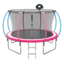 Trampoline for Kids and Adults, Segmart 10Ft Trampoline with Basketball Hoop & Enclosure Net