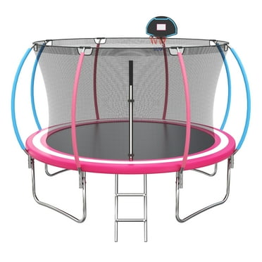 Trampoline for Kids and Adults, Segmart 10Ft Trampoline with Basketball Hoop & Enclosure Net