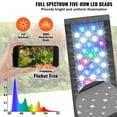 thumbnail image 3 of KFFKFF Aquarium Illumination, 36W Broad Spectrum Lighting for Fish Tanks, Features 5 Brightness Settings, Durable ABS Housing with Extendable Mounts for 48"-54" Freshwater Aquariums, 3 of 9